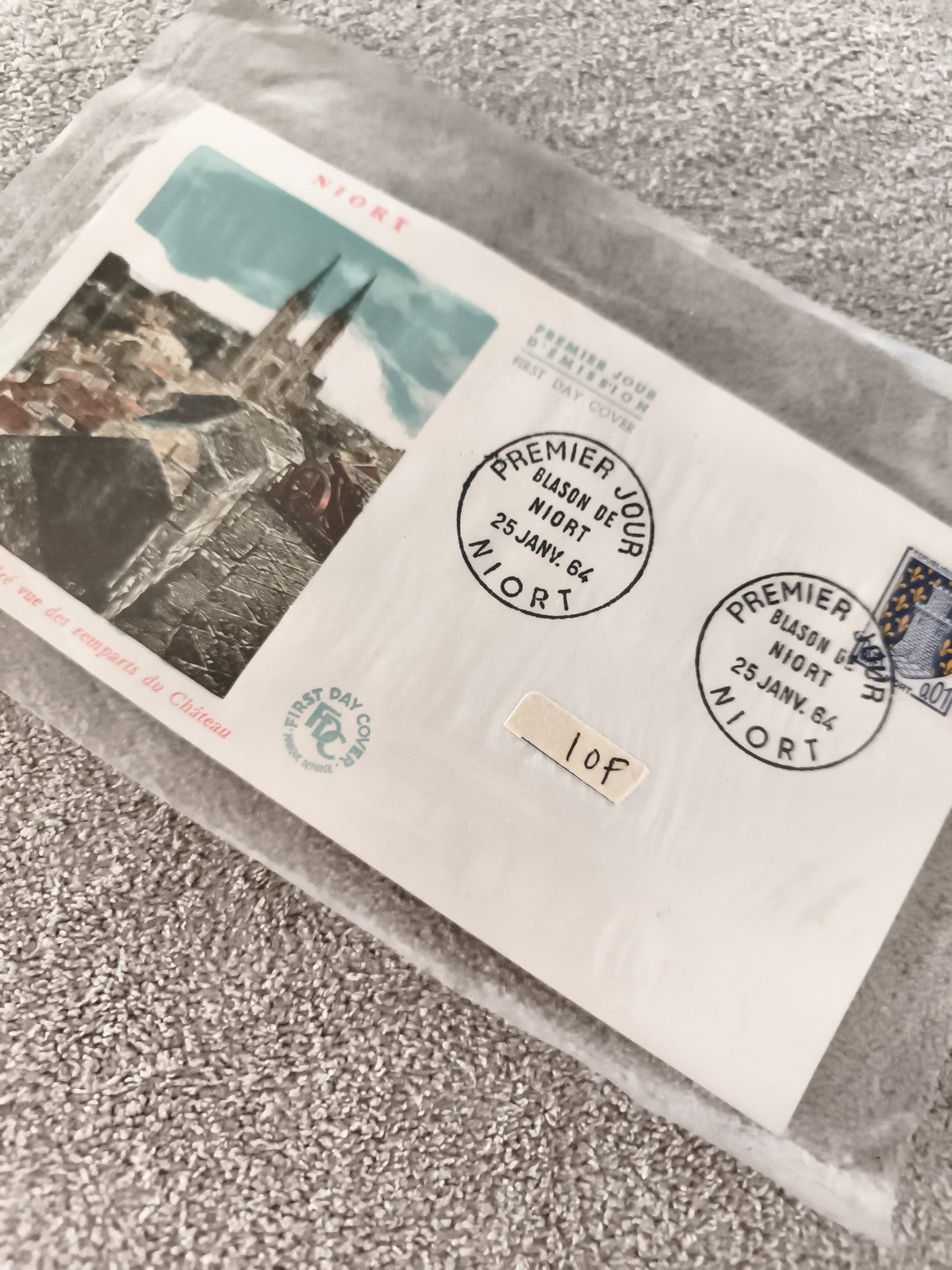 Lettre Premier Jour Niort 1964 FDC blason philatélie ancienne France