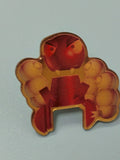 Vintage pin's Manitoba émaillé rouge jaune design original collection