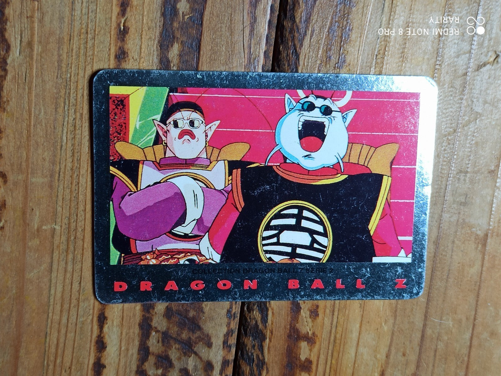 Carte Dragon Ball Z Série 1 vintage, effet métallisé, personnages Kaio et Kibito