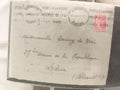 Lettre oblitérée Lyon Guillotière timbre rouge Hérault philatélie