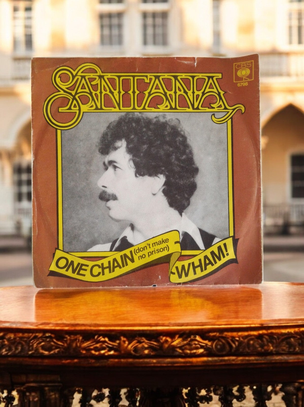 Vinyle 45T Santana One Chain Wham! CBS vintage pochette photo années 70
