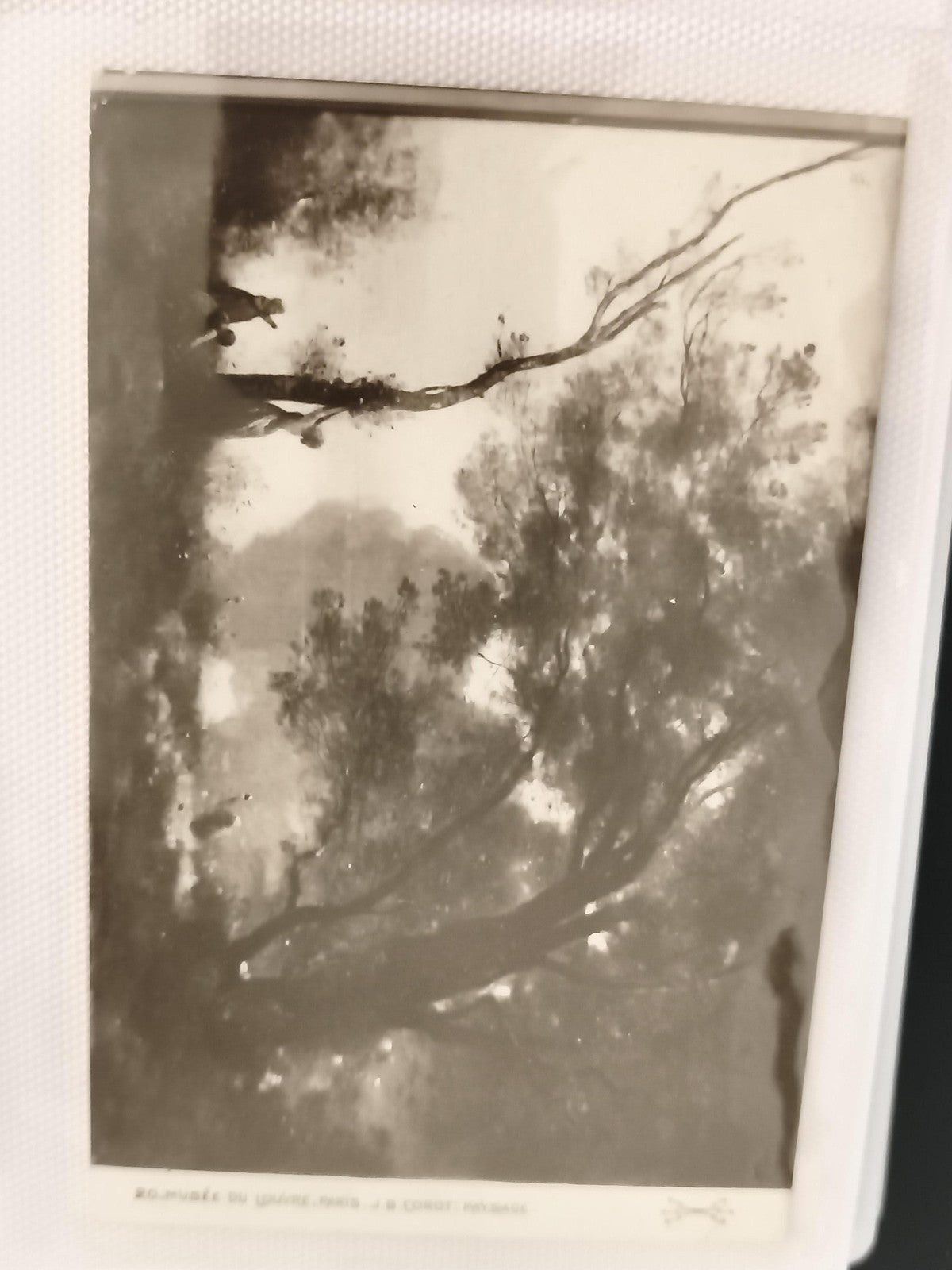 Carte postale ancienne Musée du Louvre Corot paysage CPA vintage photo