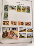 Timbres Lesotho Basutoland oiseaux Moscou 1980 églises artisanat