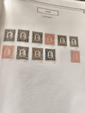 Lot timbres anciens Colombie Antioquia XIXe siècle philatélie, divers centavos