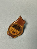 Vintage pin's Cleveland forme bouteille ambrée collection rétro USA
