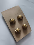 Boutons anciens dorés blason couronne – lot 4 neufs – style militaire