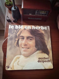 Vinyle ancien Michel Delpech Le blé en herbe Barclay rétro 45 tours vintage