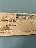 Enveloppe FDC Gabon 1967 timbre Courriers Maritimes cachet premier jour bateaux