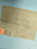 Ancienne enveloppe oblitérée début XXe philatélie timbre rouge (Ref 6)