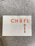 Carte radio ancienne CN8FL QSL vintage design graphique années 70