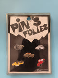 Lot pin's Pin's Folies voitures anciennes, set de 5 modèles auto