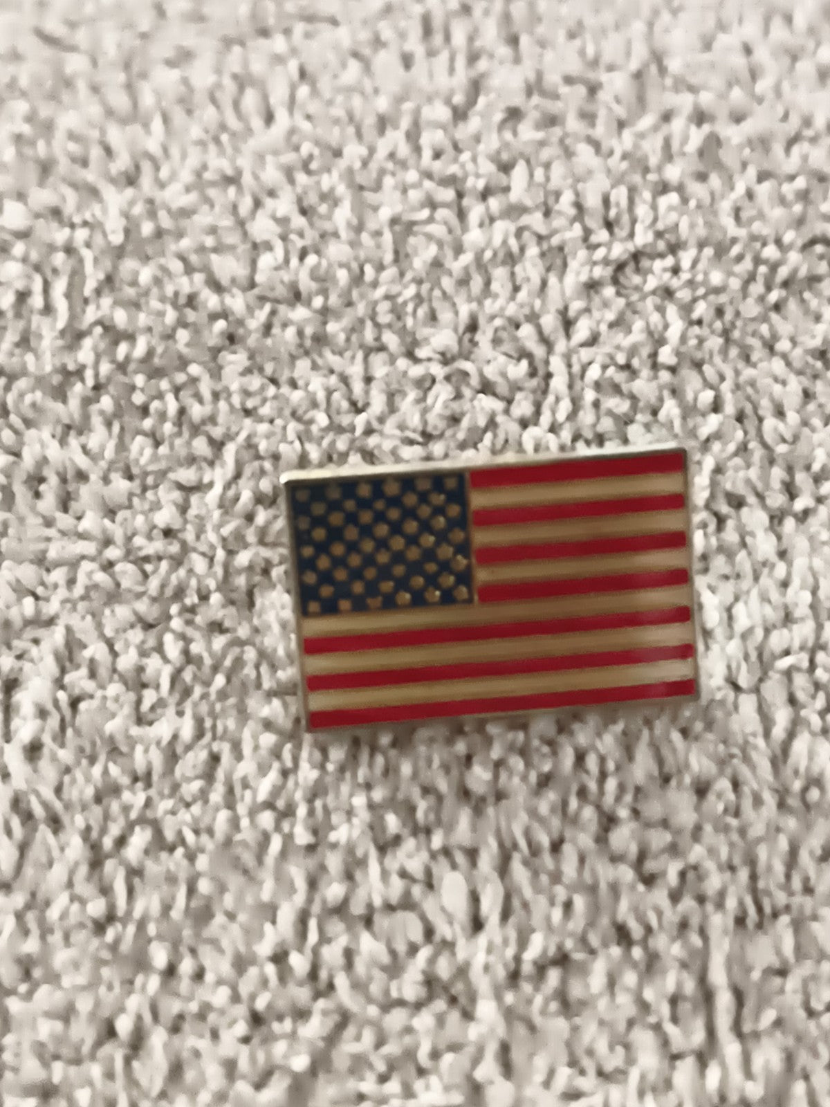 Pin's drapeau USA vintage, broche américaine émaillée, patriotique (Ref 8)