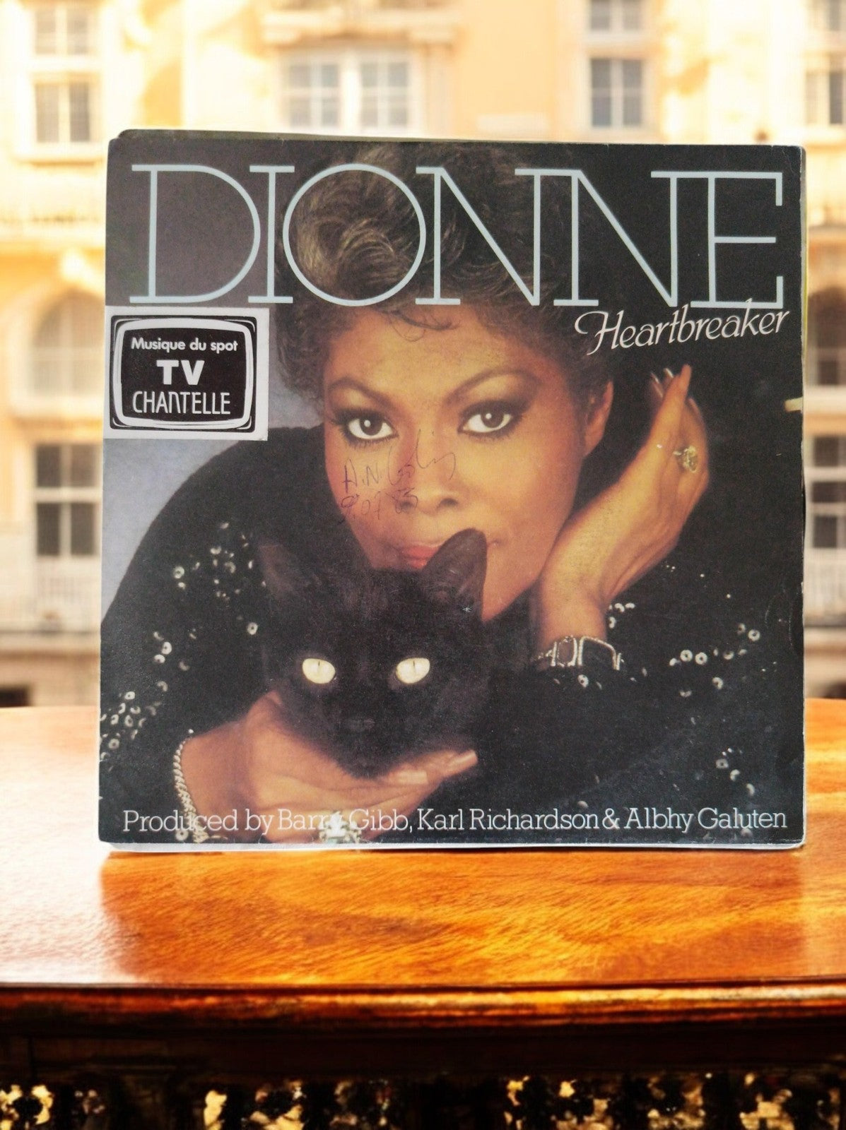 Vinyle 45T Dionne Warwick Heartbreaker vintage pochette TV Chantelle
