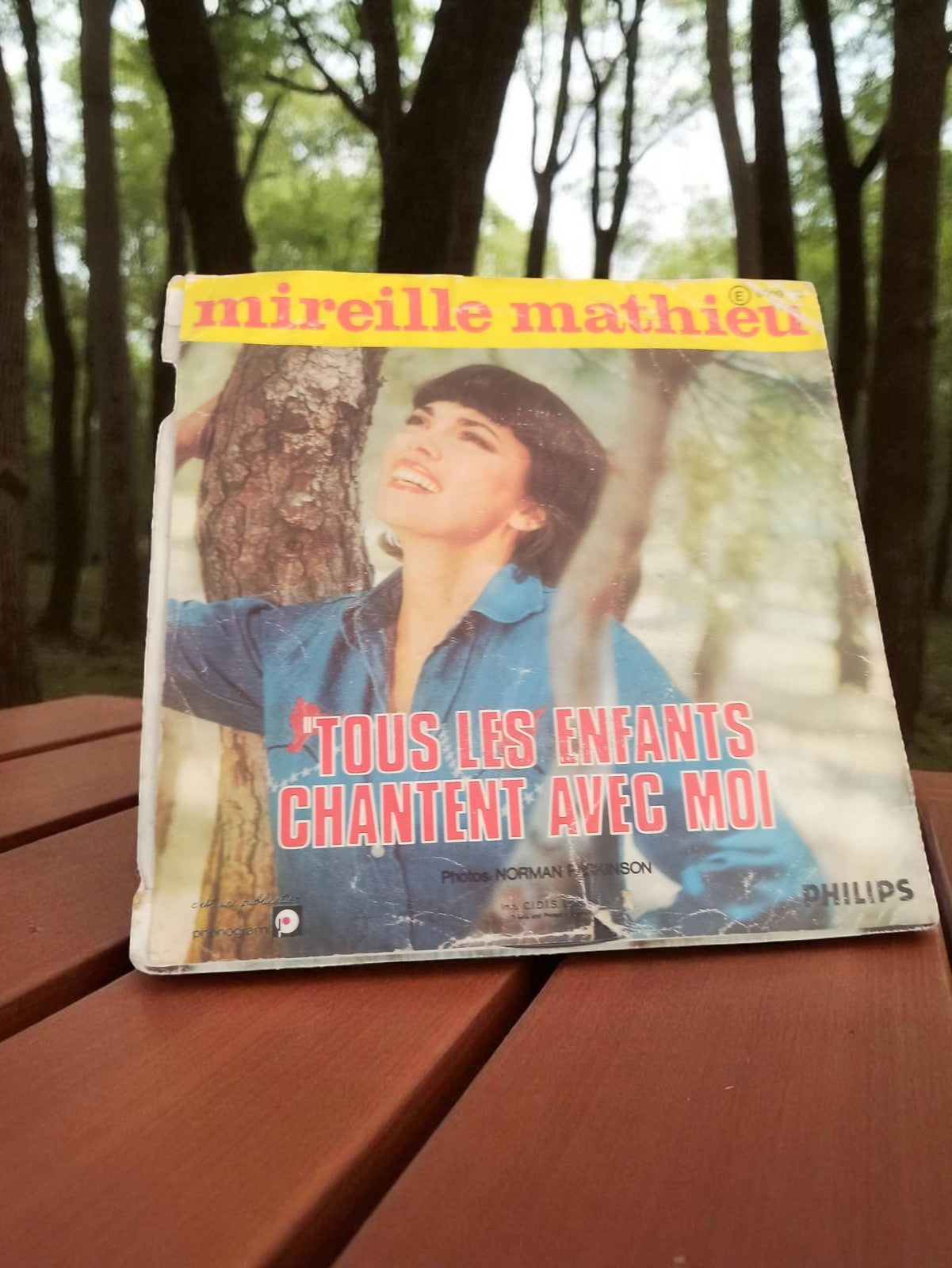 Vinyle 45 tours Mireille Mathieu ancien Philips chanson française rétro vintage