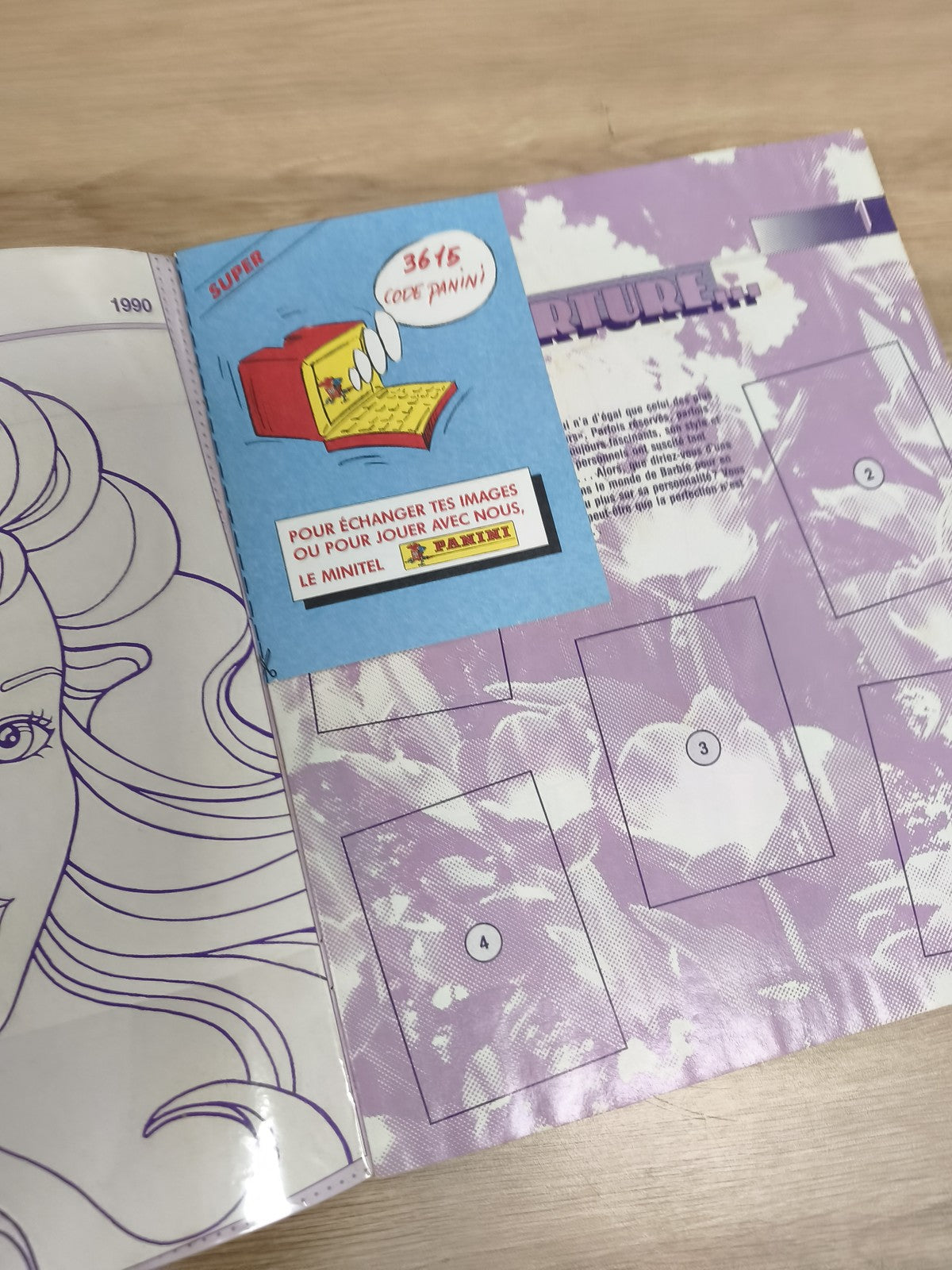 Vintage album Panini Barbie L?amie du C?ur incomplet années 80, couverture rose
