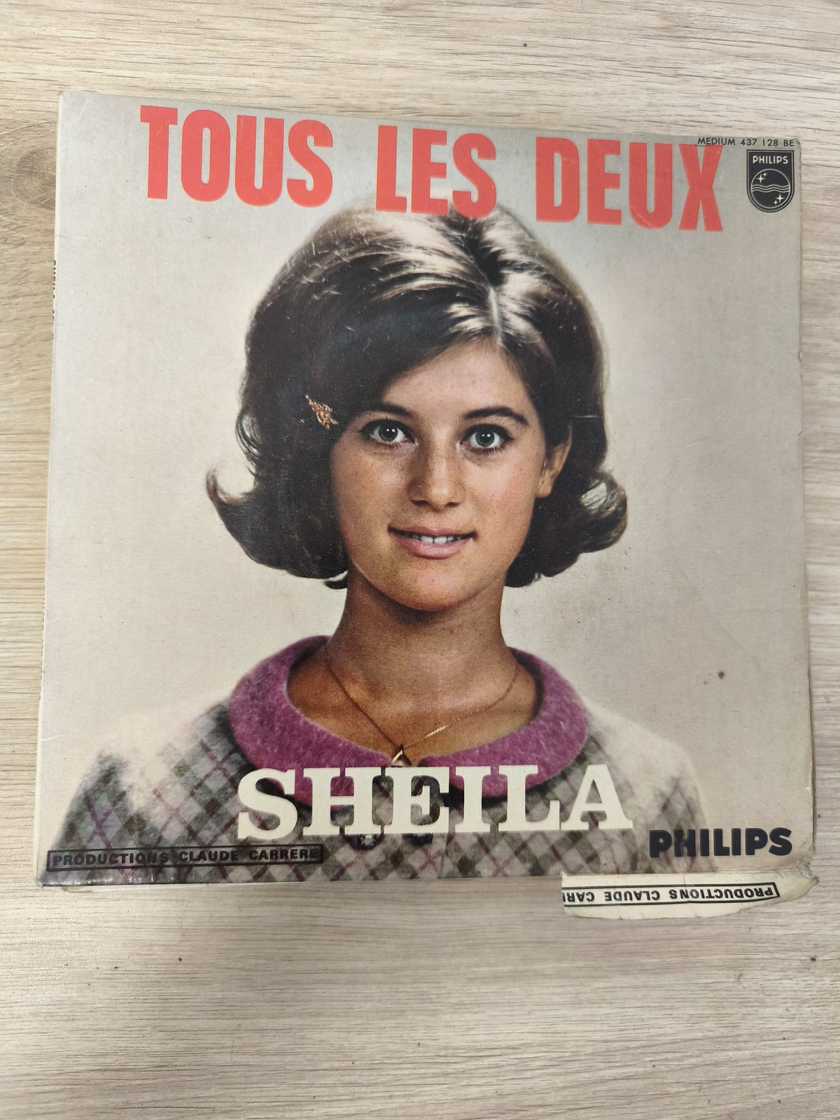 Vintage 45T Sheila Philips Tous les Deux pochette photo d?époque années 60
