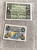 Anciens billets notgeld Allemagne 1920s Kassenschein 10 25 heller vintage