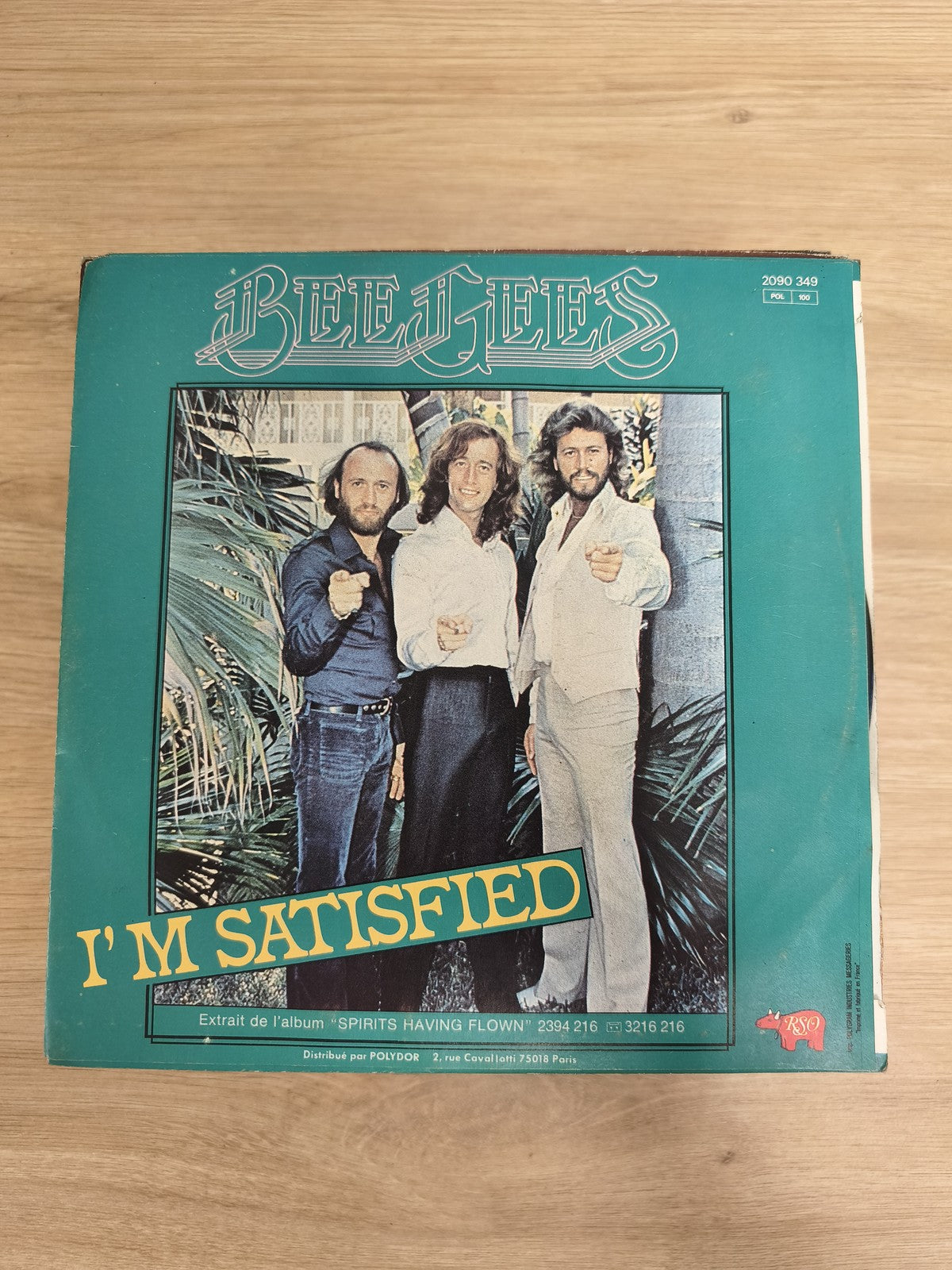 Bee Gees 45T I'M SATISFIED pochette verte disque vinyle occasion