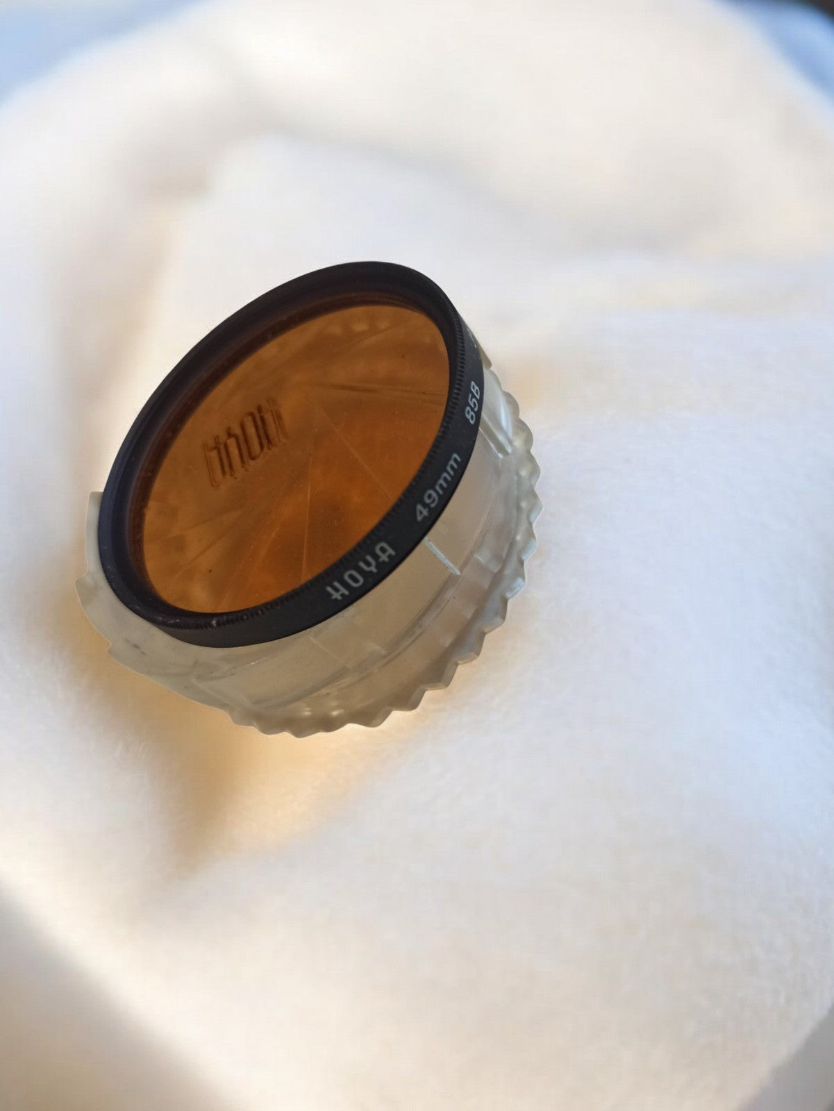 Filtre photo vintage HOYA 49mm orange ancien, objectif appareil argentique