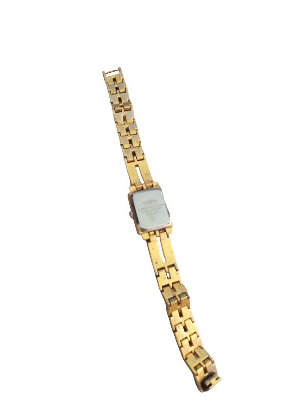 Montre vintage KEIIY femme quartz dorée, bracelet rectangulaire Japan Movt