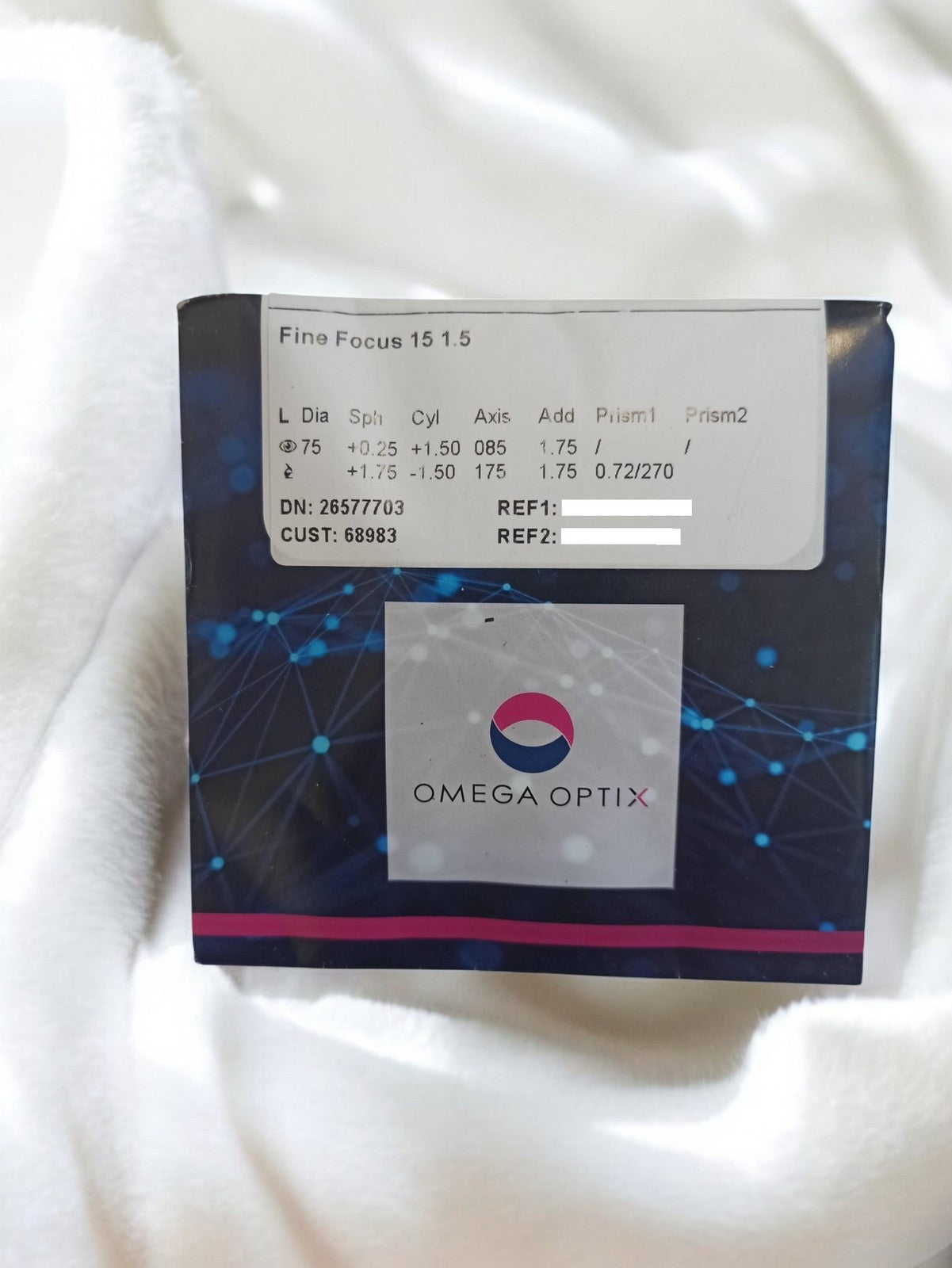 Verre optique Omega Optix Fine Focus 1.5 accessoire lunetterie neuf