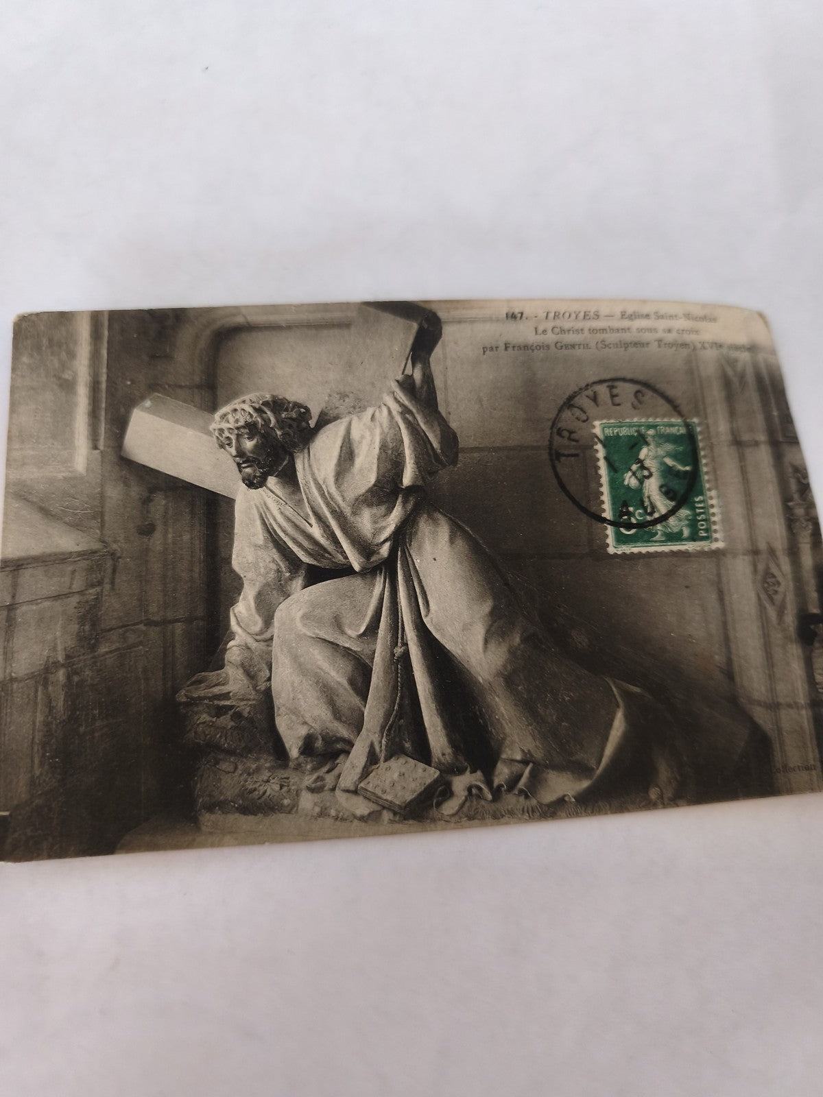 Carte postale vintage Troyes ancienne, collection rétro France, photo d'époque