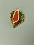 Vintage pin's Bouchers du Cantal émaillé, motif viande, collection France