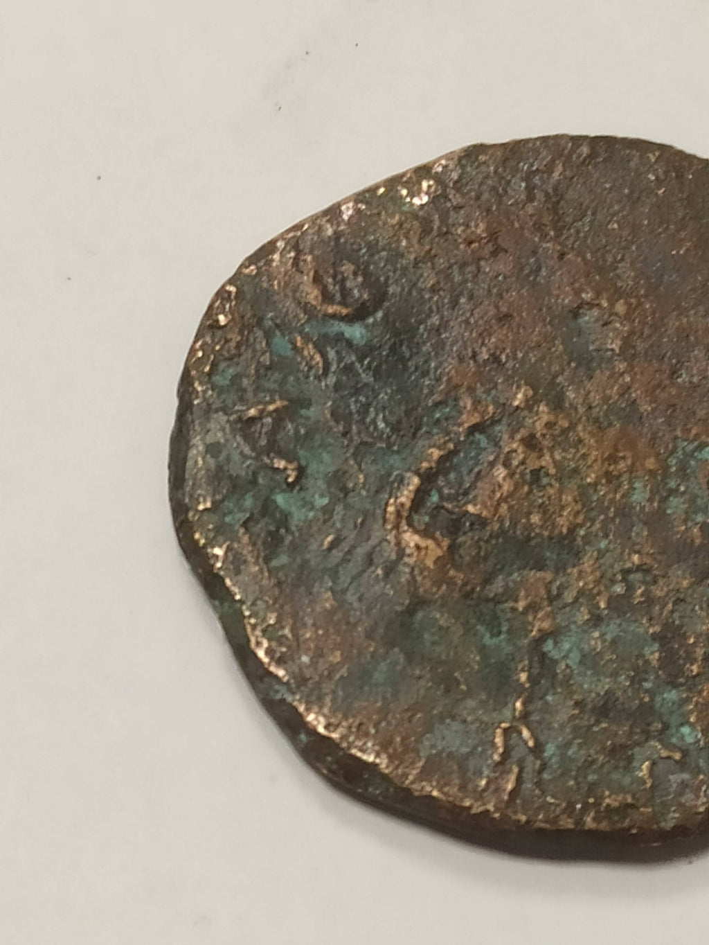 Pièce ancienne romaine en bronze cuivre vintage, monnaie de collection rétro