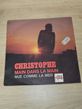 Vintage 45 tours Christophe disque vinyle ancien rétro collection musique pop