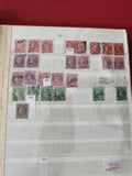 Lot de timbres oblitérés divers formats couleurs variées (support non inclus)