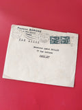 Enveloppe philatélie affranchie Tunisie cachets 1946 timbres verts Par Avion