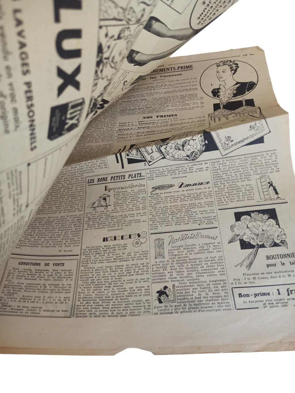 Magazine ancien Mon Ouvrage 1939 travaux dames loisirs créatifs rétro
