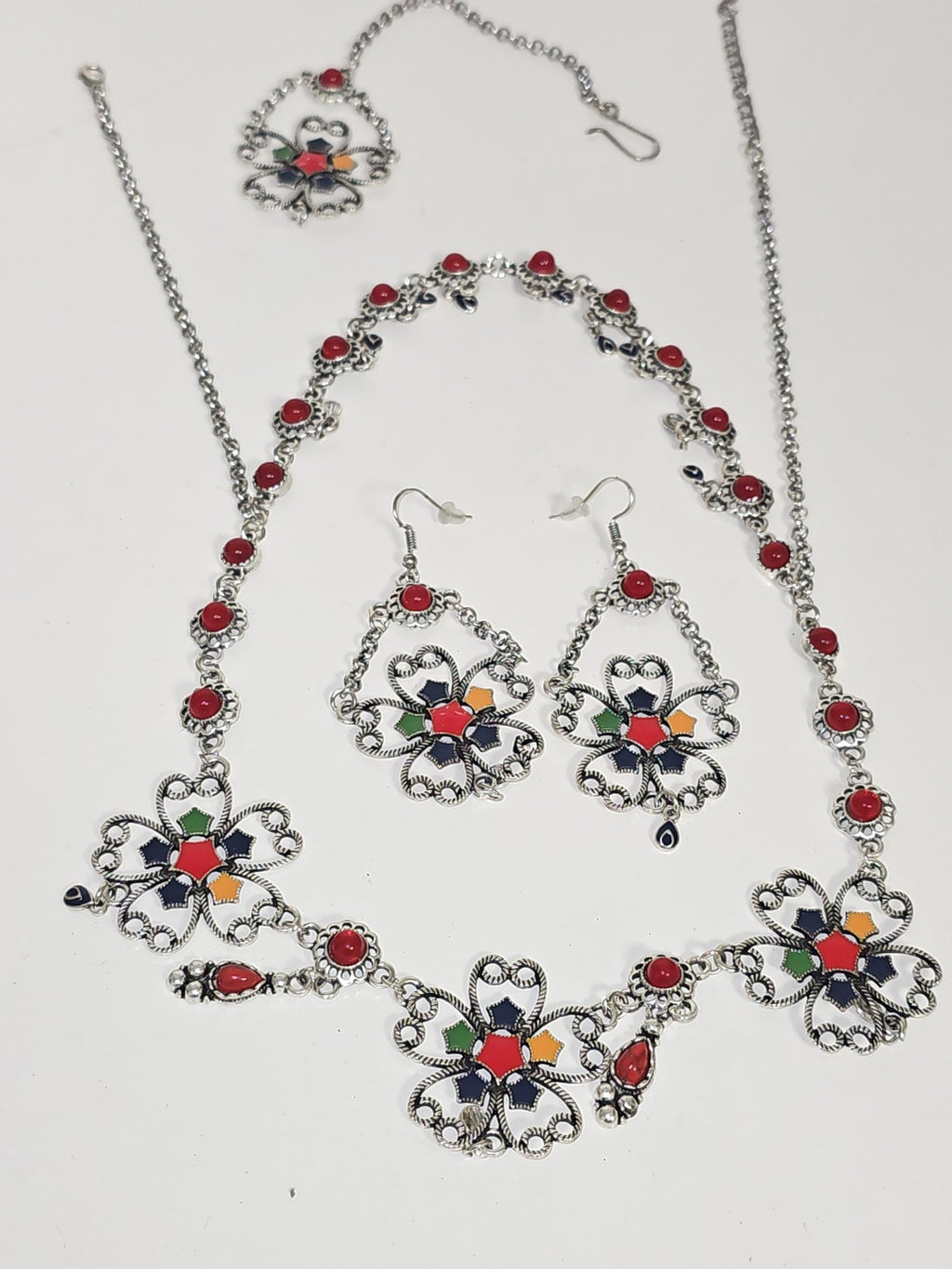 Parure ancienne fantaisie style berbère vintage, bijou ethnique rétro, collectio