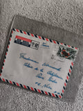 Lettre Air Mail Liban France affranchie timbre 40 piastres enveloppe avion (Ref