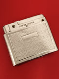Briquet vintage Silver Match à motif guilloché ancien, finition argentée, rétro