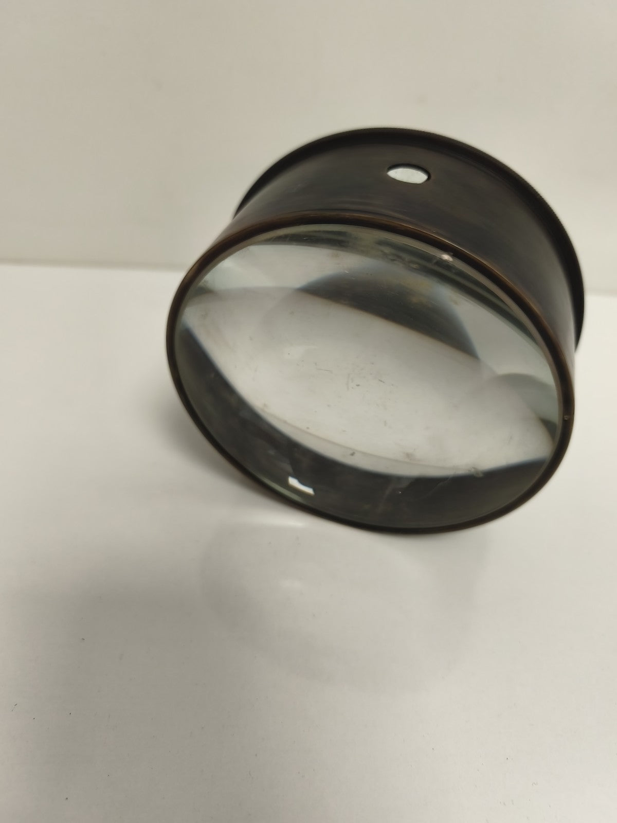 Lentille condenseur ancienne pour projecteur, loupe optique vintage, monture asp