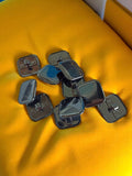 Boutons vintage rétro carrés finition chromée lot accessoires couture