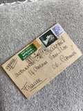 Lettre affranchie timbres GB 20p + 2½p, étiquette Special Delivery, express