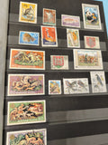 Lot anciens timbres oblitérés Magyar Posta animaux monde collection philatélie