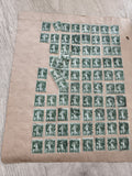 Gros lot timbres anciens Marianne 2c verts sur planche philatélie étude France