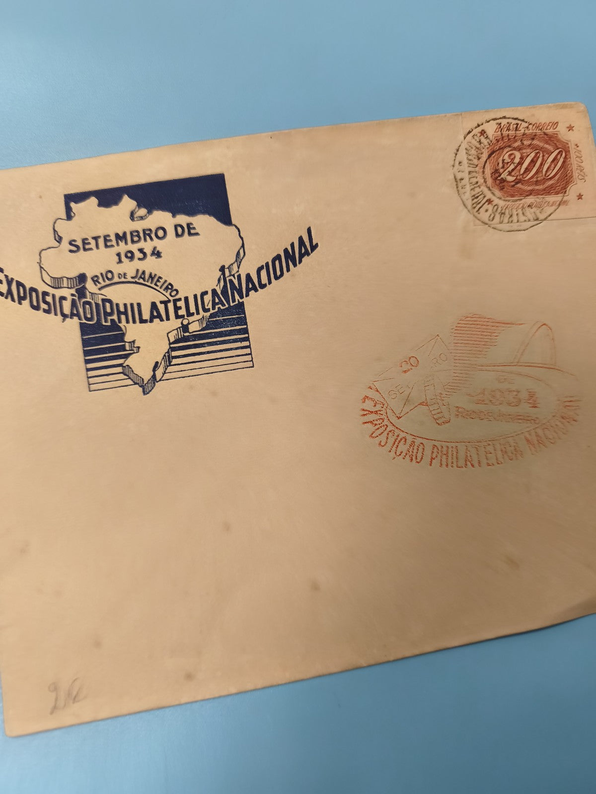 Ancienne enveloppe Exposição Philatelica Nacional 1954 oblitérée philatélie