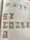 Timbres anciens Nicaragua sport foot Italia 90 JO Barcelone oblitérés vintage