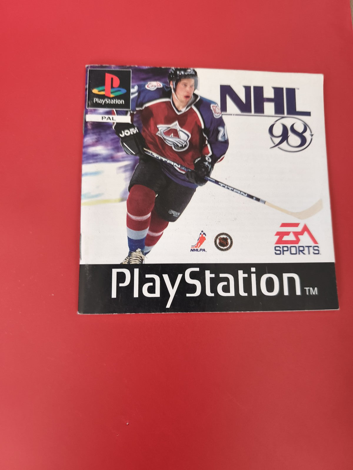 Notice originale seule pour jeu PS1 NHL 98, manuel Playstation authentique