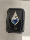 Insigne militaire 27e DA vintage, émaillé, emblème bleu, armée française