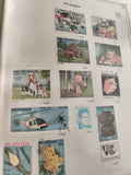 Timbres Nicaragua anciens oblitérés animaux sports fleurs hélicoptère années 80