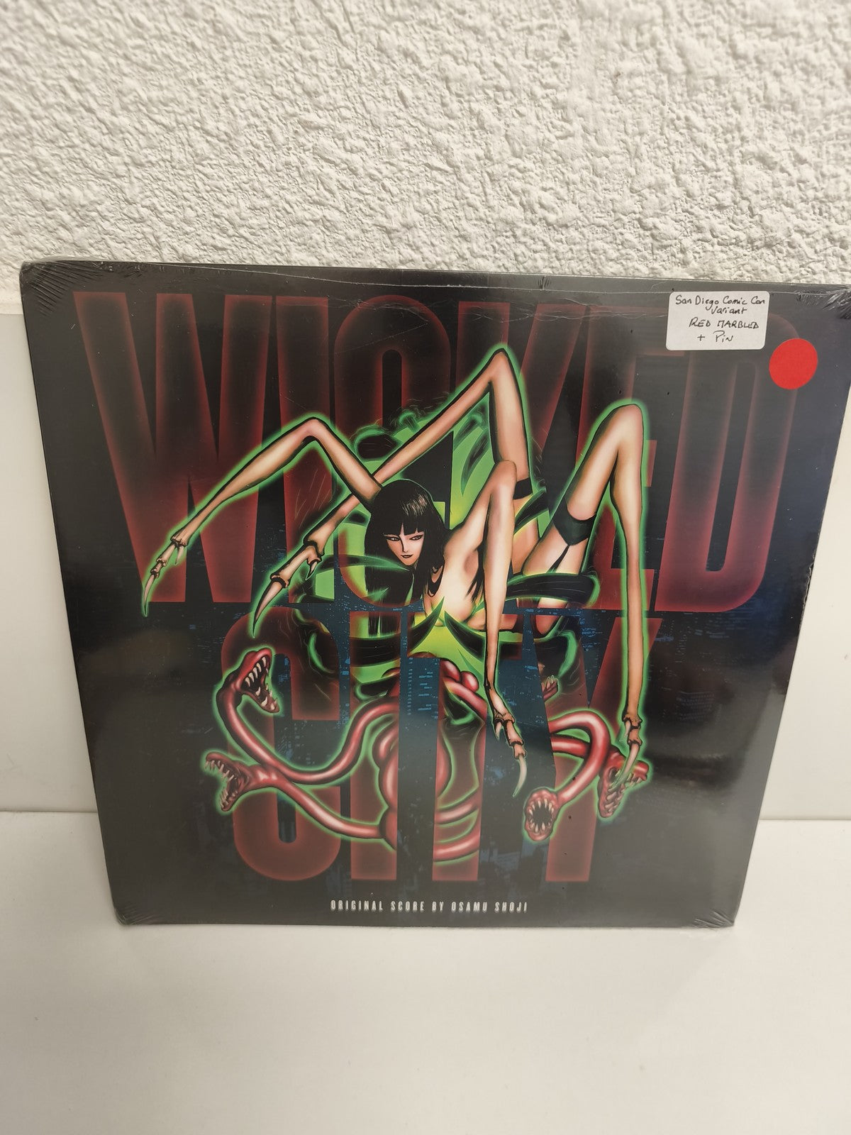 Vinyle 33T Wicked City SDCC Red Marbled neuf + pin Osamu Shoji OST