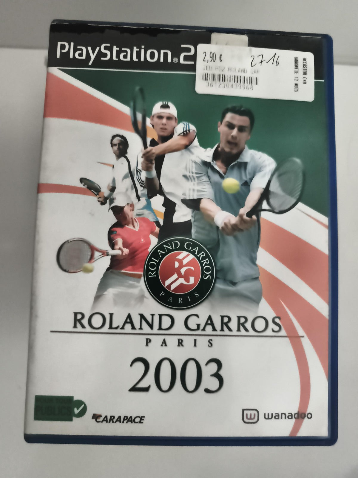 Jeu vidéo PlayStation 2 Roland Garros 2003 tennis sport Sony PS2