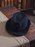 Chapeau fedora homme vintage noir La Chapellerie deadstock neuf rétro