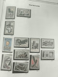 Timbres Mauritanie lot thématiques Afrique animaux architecture (philatelie)