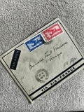Lettre Air France Indochine 1946 timbres avion bleu rouge philatélie courrier